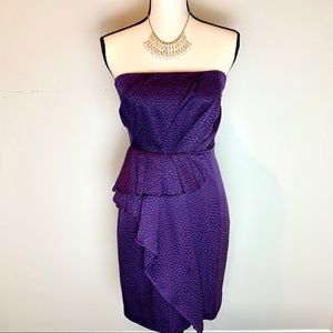 Cynthia Steffe Purple Silk Elisa Strapless Dress